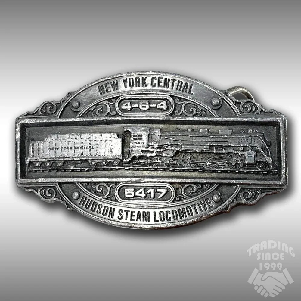 Belt Buckle 1985 New York Central Freight 4-6-4 Train Engine Hudson Steam Engine
